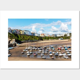 Waiting For the Tide In Tenby Harbour Posters and Art